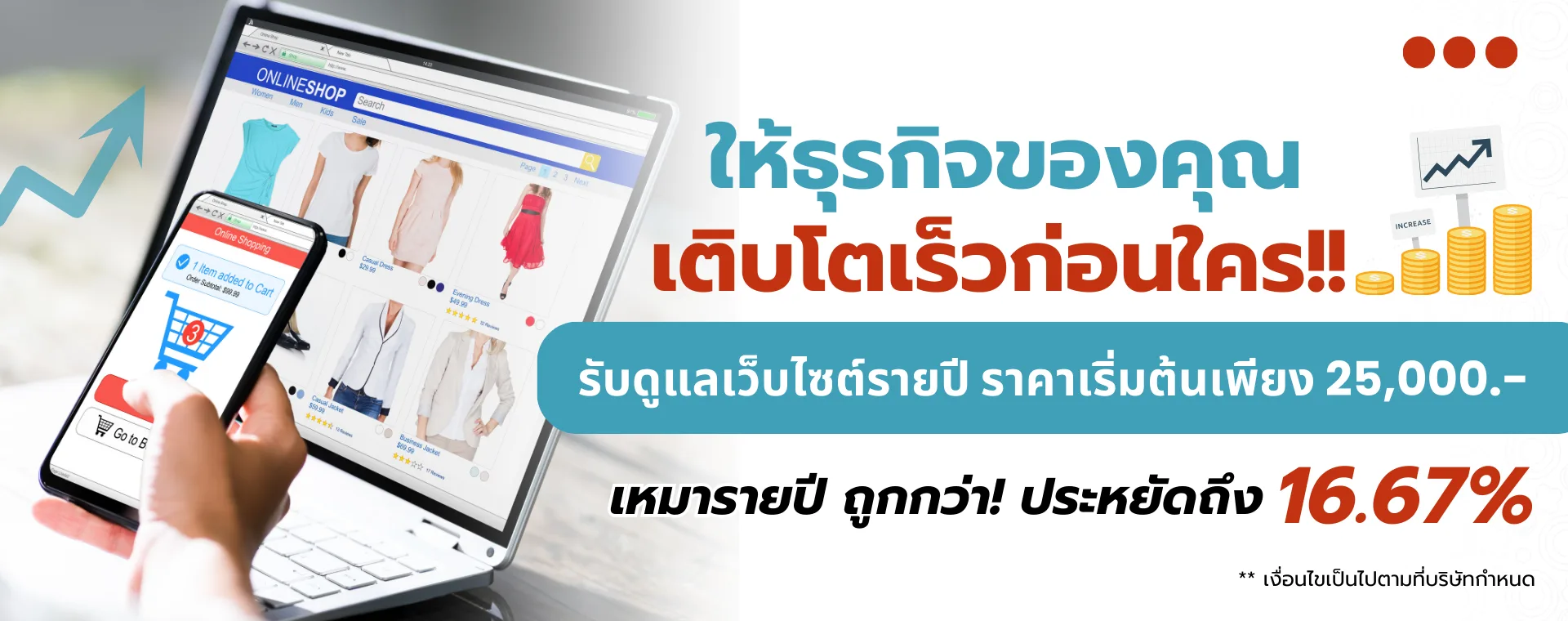 ดูแลเว็บไซต์รายปี