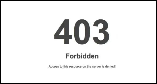 403 Forbidden