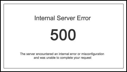 500 Internal Server Error